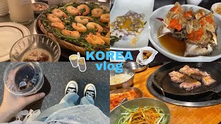 vlog : 🎀韓国旅行に２泊３日で行ってみた.カンジャンケジャン🦀サムギョプサル.いっぱい食べて大満足🥐☕️.ハプニングあり