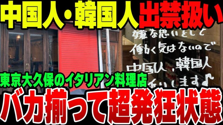 【ゆっくり解説】中国人と韓国人を出禁にした大久保のイタリアン料理店、バカが発狂している模様