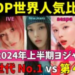 第五世代女王 vs 第四世代【2024上半期】K-POP女性グループ国別検索比較！【NewJeans IVE aespa LE SSERAFIM BABYMONSTER】