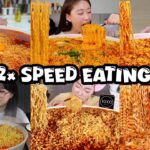 2× SPEED EATING SOUND | BEST COMPILATION | ASMR MUKBANG | MUKBANG RAMEN | SPEED MUKBANG