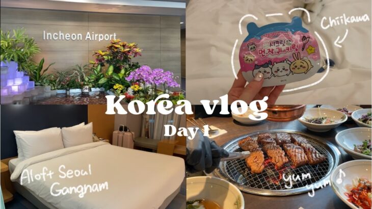 【Korea vlog  】韓国旅行# ２　 2024年2月　ドキドキの初韓国1日目！アロフトソウル江南ルームツアー