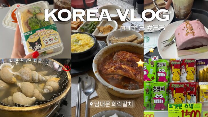 【韓国Vlog🇰🇷#33 】3泊4日ソウル旅🐟気がつけば海鮮ばっかりたべてる🐚南大門で初タチウオ✨ /korea,seoul,trip..