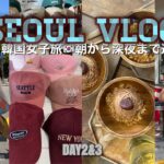 朝から深夜まで楽しむ2泊3日韓国旅行vlog2日目〜🇰🇷/弘大/東大門/Airbnb/ショッピング/new balance/bbqチキン🍗