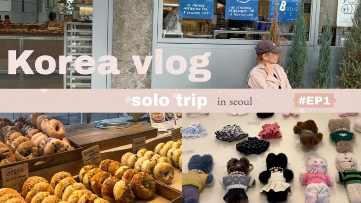 【韓国 Vlog】Seoulひとり旅 🇰🇷3泊4日| カフェとショッピング、かわいいモノ、美味しいモノを満喫の旅 #EP1 #韓国vlog #seoul  #一人旅