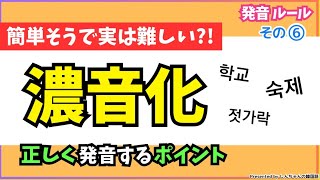 🔰独学の方必見、＜発音変化⑥濃音化＞簡単な覚え方【韓国語｜入門者｜初級者】