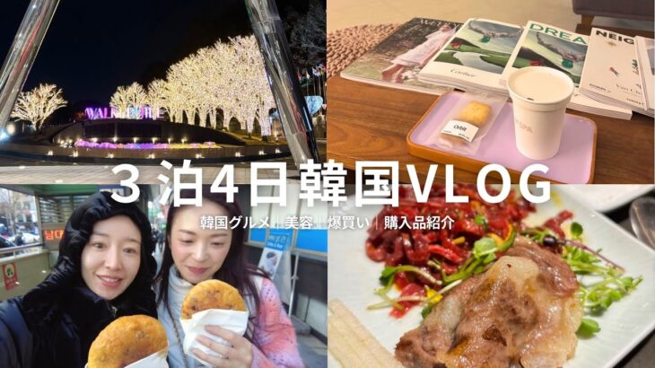 【韓国旅行】３泊4日女子旅VLOG｜韓国グルメ｜美容施術｜爆買い｜購入品紹介