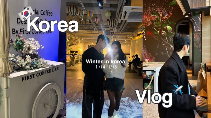 【Seoul Vlog】１泊２日冬の韓国旅行🇰🇷✈️　聖水（ソンス）江南（カンナム）の人気cafeを巡る/ 韓国人が集まる人気スンドゥブのお店/korea,seoul,food,cafe,fasion