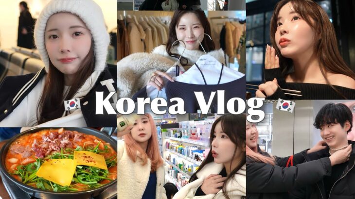 【Vlog】美容オタク男女の韓国旅が最高すぎた！🇰🇷爆食い&爆買いで欲解放〜💸🍚