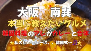 【大阪グルメ巡り　南巽編】こんなん初めて❤️韓国料理にカレー