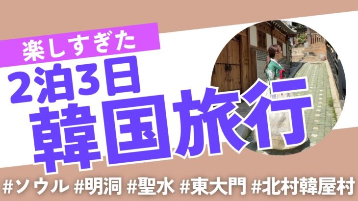 【vlog】韓国2泊3日の思い出を4分半に凝縮しました。
