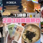 【韓国旅行vlog】Part①/7年振りの渡韓🇰🇷広蔵市場食べ歩き🍽/東大門/オリヤン🛍