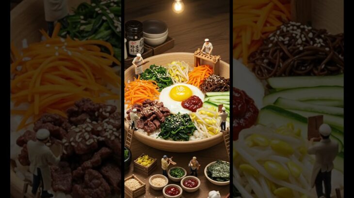 “ミニチュア×韓国料理人”👨‍🍳 Miniature Korean chef🍳 #MiniatureKoreanFood #MiniatureFood #KoreanCuisine