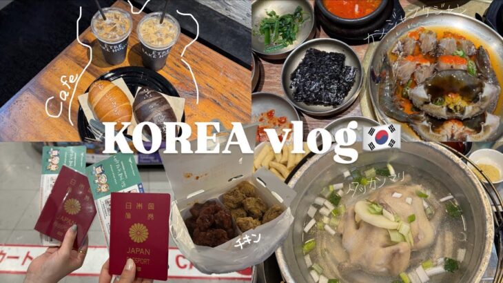【vlog】友達と韓国旅🇰🇷念願のタッカンマリとカンジャンケジャン🦀