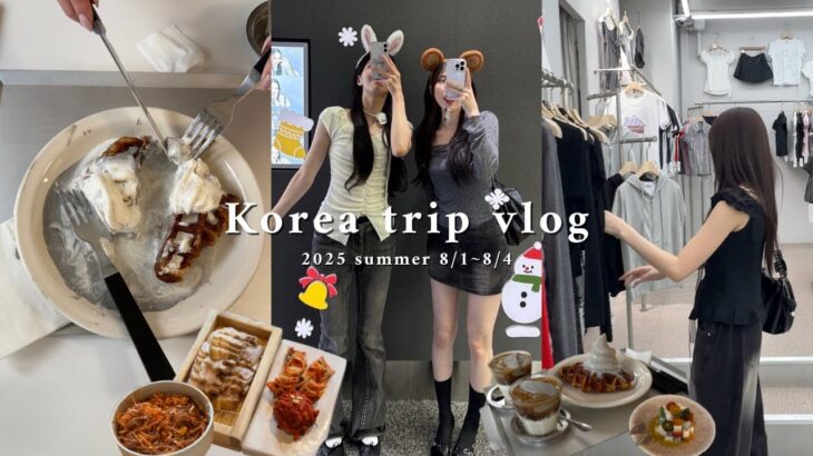 vlog | 3泊4日の韓国旅行🇰🇷✈️カフェ/ショッピング/美容施術🤍テンション高めでお送りする渡韓vlog/狎鴎亭/新沙/弘大/聖水/渡韓おすすめスポット