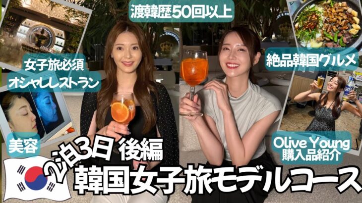 【2泊3日韓国モデルコース 🇰🇷後編】韓国人が行く女子旅モデルプラン。深夜ミシュラン、爆食梯子酒、美容クリニック、韓国グルメ、韓国購入品紹介。