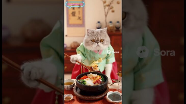 【AI】猫の韓国料理屋さん