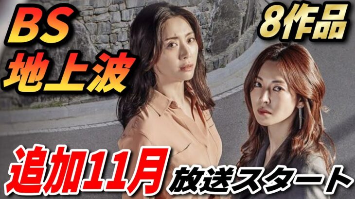 【BS&地上波】追加11月放送📝無料で見れる韓国ドラマをチェック💗